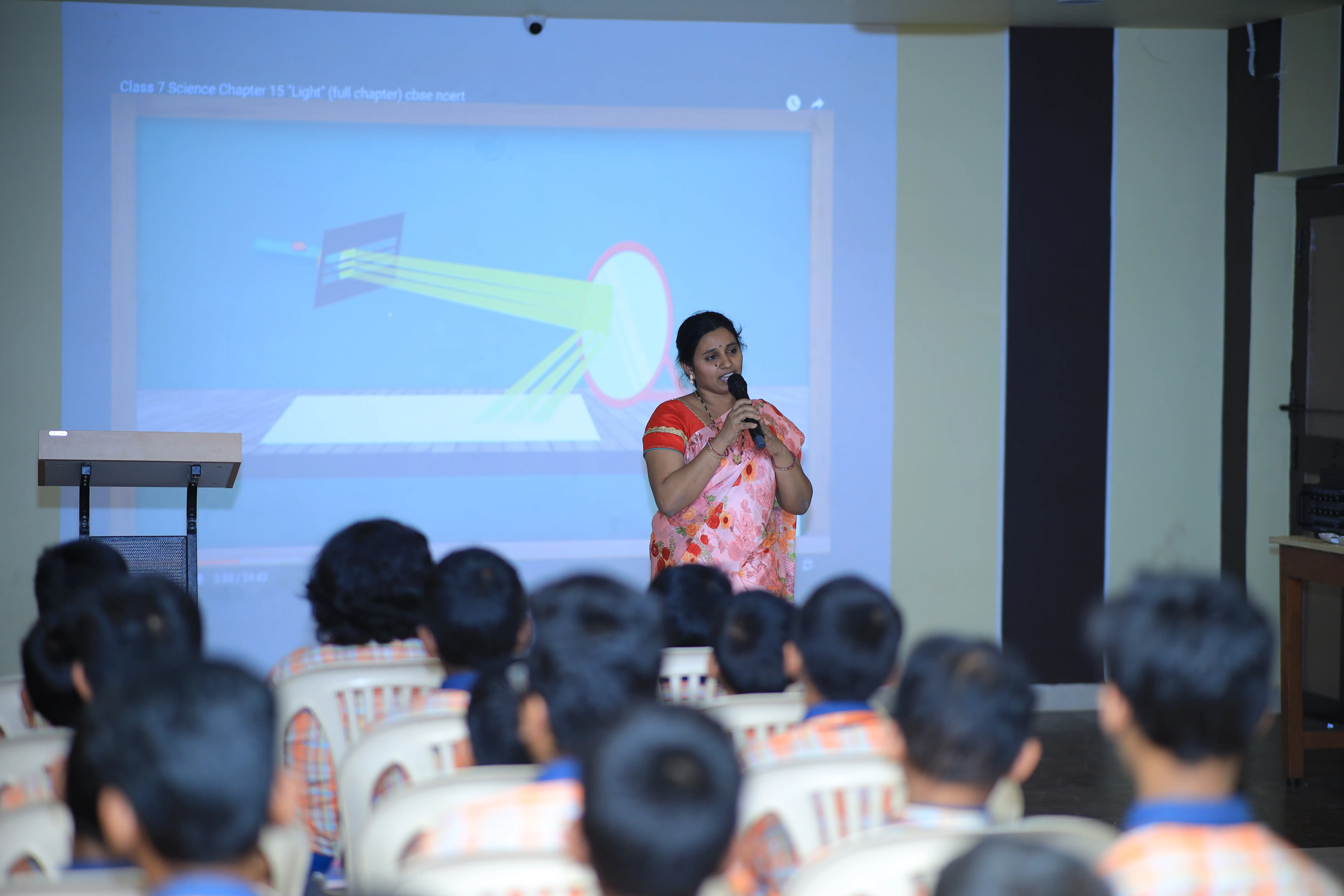 A classroom presentation at Don Bosco's English Medium School